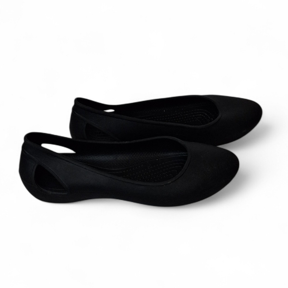 Crocs Women's Laura Black Slip-On Shoes Size 7
